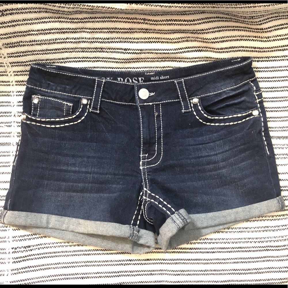 Knox Rose Dark Denim Shorts